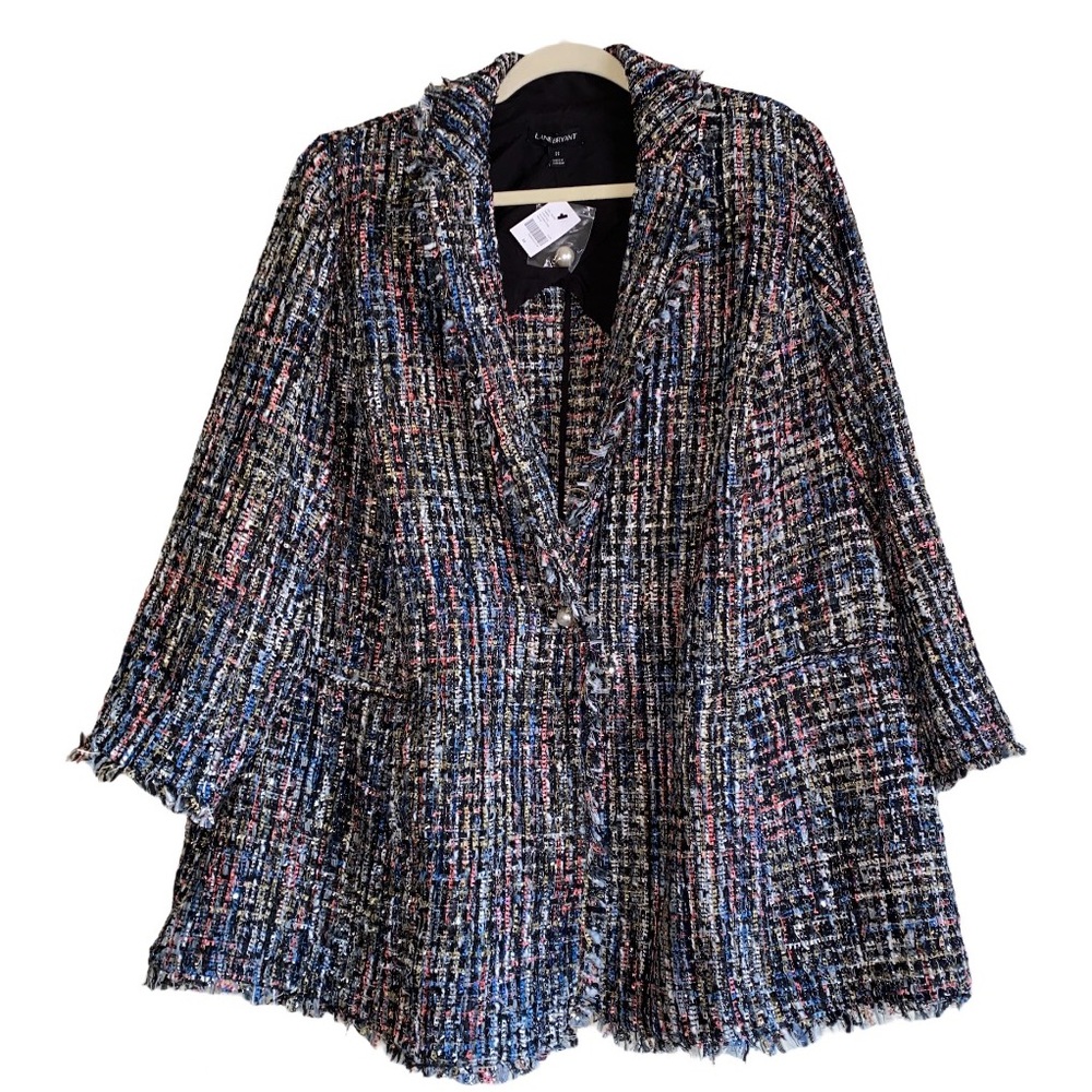 Lane Bryant Tweed Jacket Multicolored Size 22W